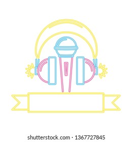 microphone and headphones