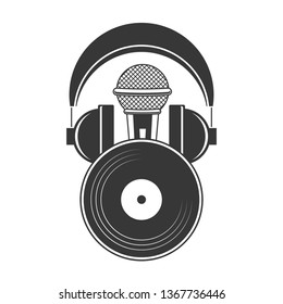 microphone and headphones