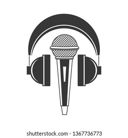 microphone and headphones