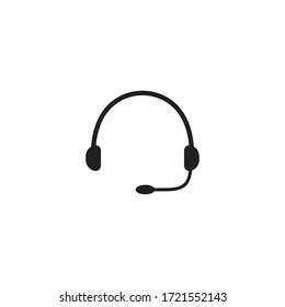 Símbolo vectorial del logotipo del icono Micrófono y auriculares