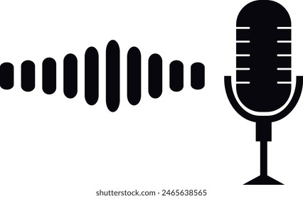 Microphone And Headphones Icon Set