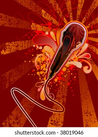 Microphone with highly designed background