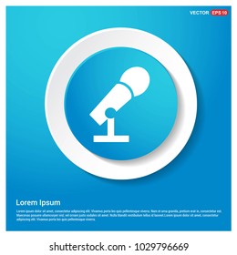 Microphone icon Abstract Blue Web Sticker Button