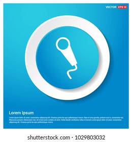 Microphone icon Abstract Blue Web Sticker Button