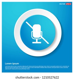 Microphone icon Abstract Blue Web Sticker Button - Free vector icon