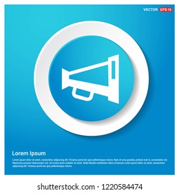 Microphone icon Abstract Blue Web Sticker Button - Free vector icon