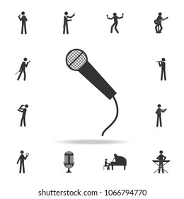 Microphone icon app. Detailed set of music icons. Premium quality graphic design. One of the collection icons for websites web design mobile app on white background