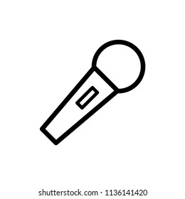 Microphone icon audio pictogram in modern flat style.