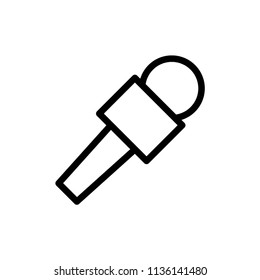 Microphone icon audio pictogram in modern flat style.