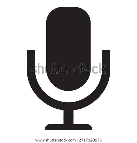 Microphone Icon. Audio Record, Voice Symbol, UI Element