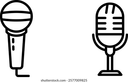 "Microphone Icon for Audio, Recording, and Communication"