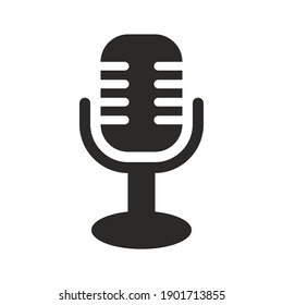 Microphone icon. Audio recording. Vector icon isolated on white background.