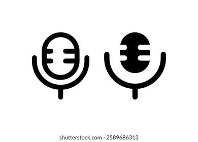 Microphone Icon for Audio Recording Vector