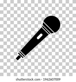 Microphone icon, audio speech symbol, record concert sign, web button design, karaoke flat speak .