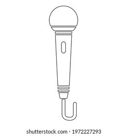 Microphone icon, audio speech symbol, record concert sign, web button design, karaoke flat speak .