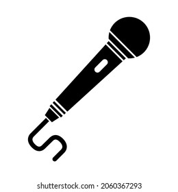Microphone icon, audio speech symbol, record concert sign, web button design, karaoke flat speak .