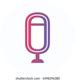 Microphone icon, audio symbol vector design. Great for mobile app, web design, print materials, etc.