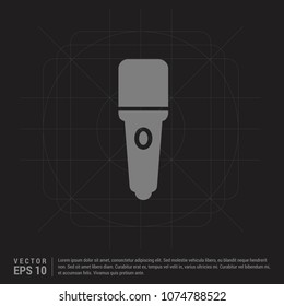Microphone Icon - Black Creative Background