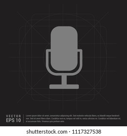 Microphone icon - Black Creative Background - Free vector icon