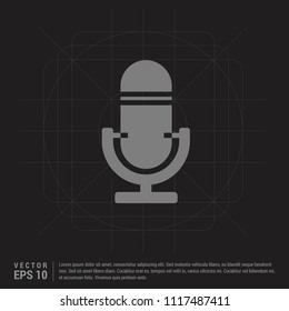Microphone Icon - Black Creative Background - Free vector icon