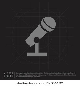 Microphone Icon - Black Creative Background - Free vector icon