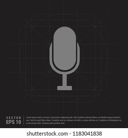 Microphone Icon - Black Creative Background - Free vector icon