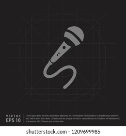 Microphone icon - Black Creative Background - vector icon