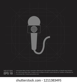 Microphone icon - Black Creative Background - Free vector icon