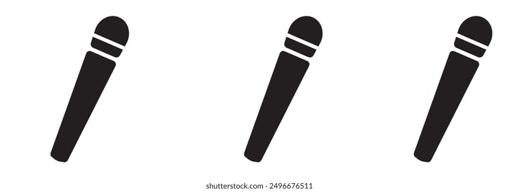 Icono de micrófono Negro Diseño eps 10