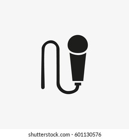 microphone icon in black on gray background
