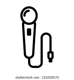 microphone icon with black outline style,modern,exclusive,great shape and color