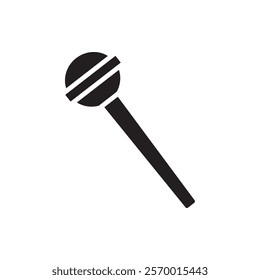 Microphone icon black and white vector outline sign