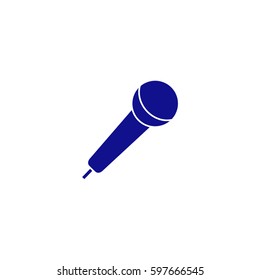 microphone icon. Blue icon