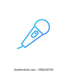 Icono de micrófono con estilo de gradiente azul