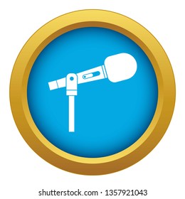 Microphone icon blue vector isolated on white background for any design