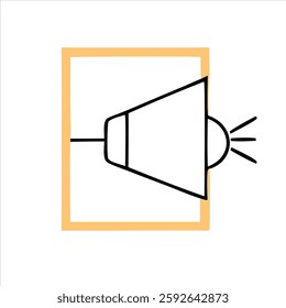 Microphone icon bold style illustration image.