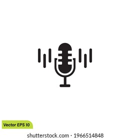 microphone icon broadcast symbol simple design element