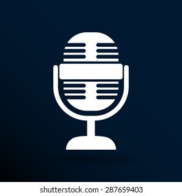 microphone icon broadcasting isolated broadcast journalist record .