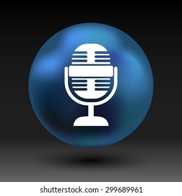microphone icon broadcasting isolated broadcast journalist record .