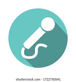 Microphone icon. Button icon with blue color shadow.
