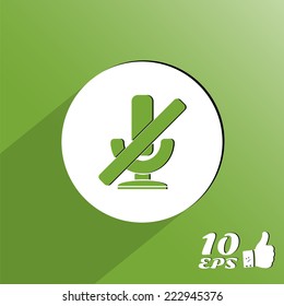 Microphone icon as a button. Made in vector