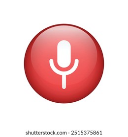 Microphone Icon. Button microphone for web and mobile icon. Vector illustration