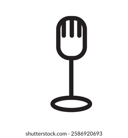 Microphone icon capturing the excitement of stage performances, sound engineering, and music creativity. Great for digital media and branding.