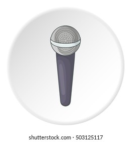 Microphone icon. Cartoon illustration of microphone vector icon for web