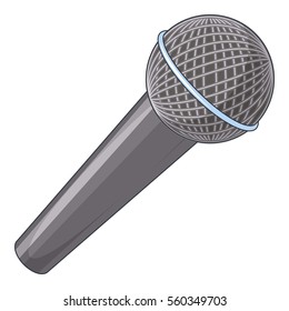 Microphone icon. Cartoon illustration of microphone vector icon for web design