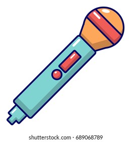 Microphone icon. Cartoon illustration of microphone vector icon for web design