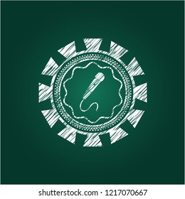 microphone icon with chalkboard texture