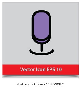 microphone icon. Cinema element icon. Premium quality graphic design. Signs, color symbols collection icon for websites, web design, mobile app, info graphics on gray background