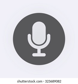 Microphone Icon in circle . Vector illustration