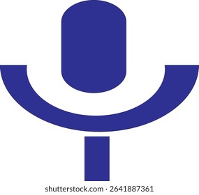 Microphone icon in clean vector style, representing audio, recording, and communication. Perfect for music, podcasts, apps, and media projects. Fully editable and scalable Adobe Illustrator EPS file